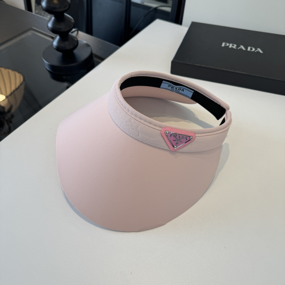 Prada 普拉达新款空顶遮阳帽 遮阳发箍
