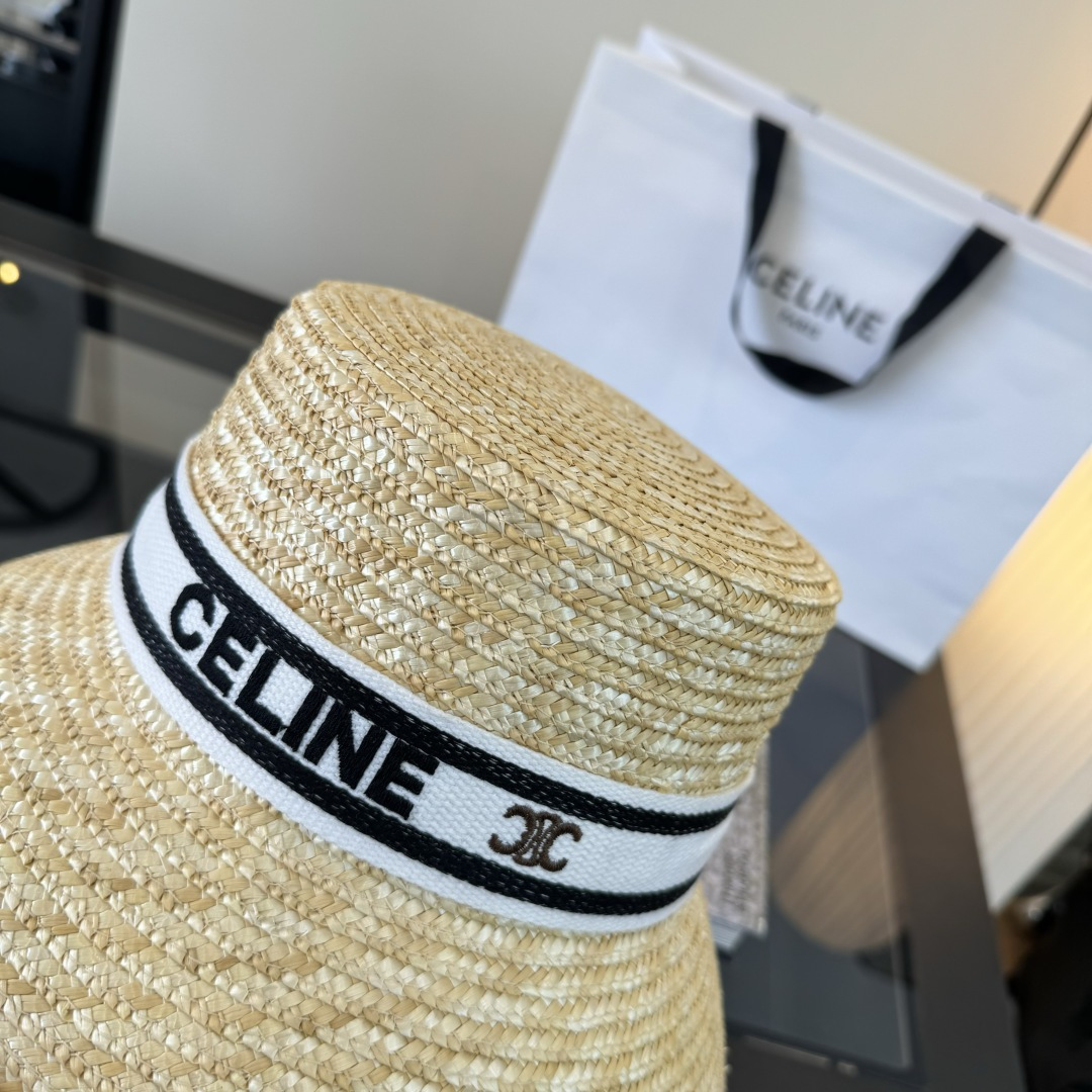 PCeline赛琳新款盆帽，夏日爆款草帽，头围57cm