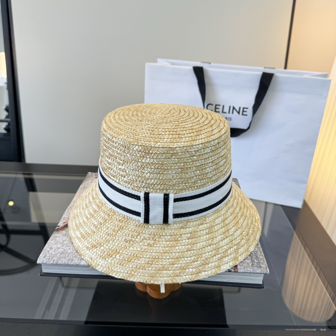PCeline赛琳新款盆帽，夏日爆款草帽，头围57cm