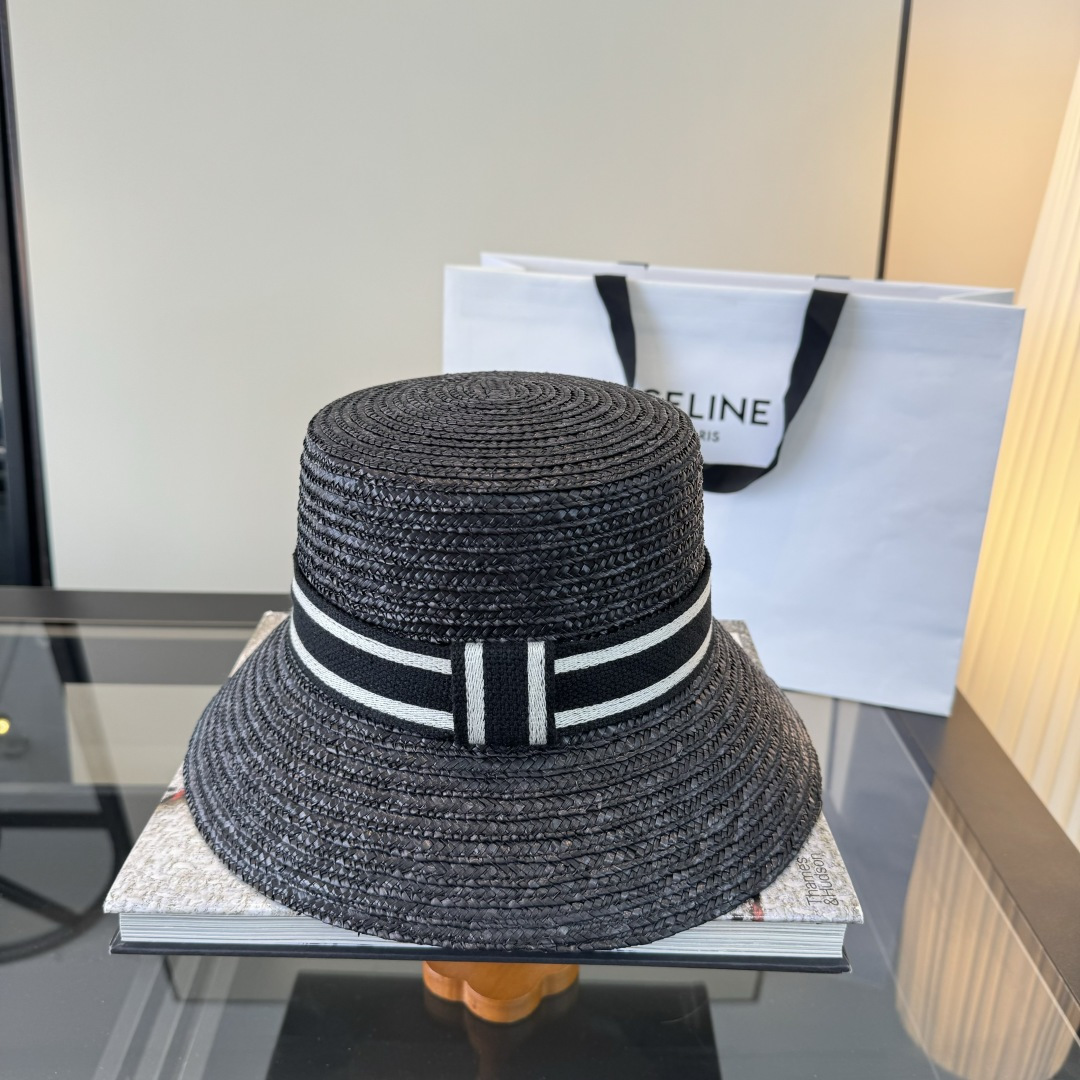 PCeline赛琳新款盆帽，夏日爆款草帽，头围57cm