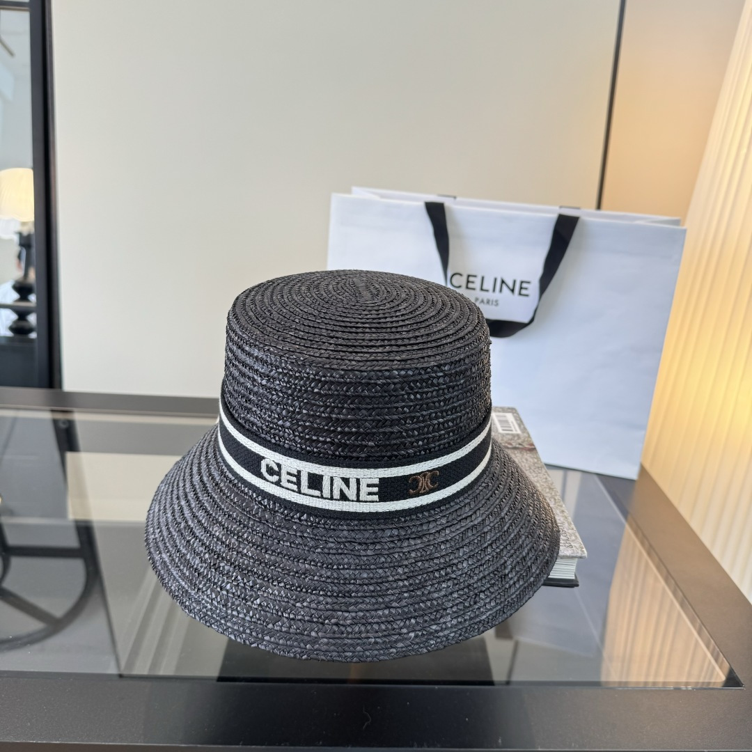 PCeline赛琳新款盆帽，夏日爆款草帽，头围57cm