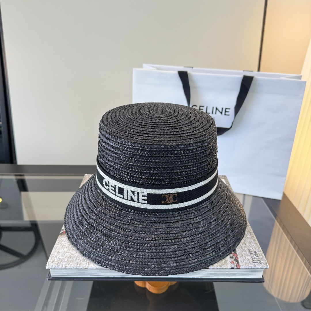 PCeline赛琳新款盆帽，夏日爆款草帽，头围57cm