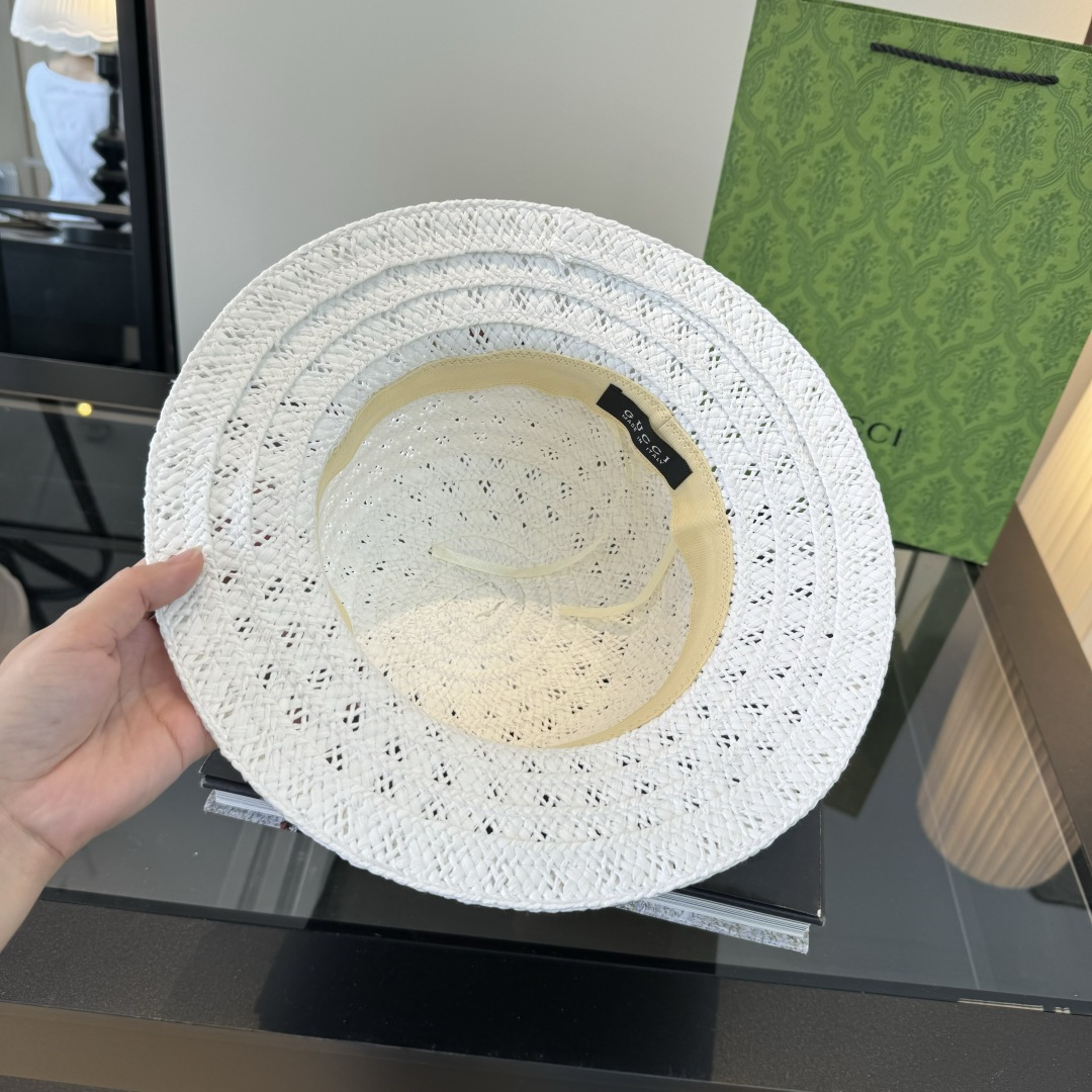 PGucci古奇新款草帽，夏日爆款草帽，头围57cm