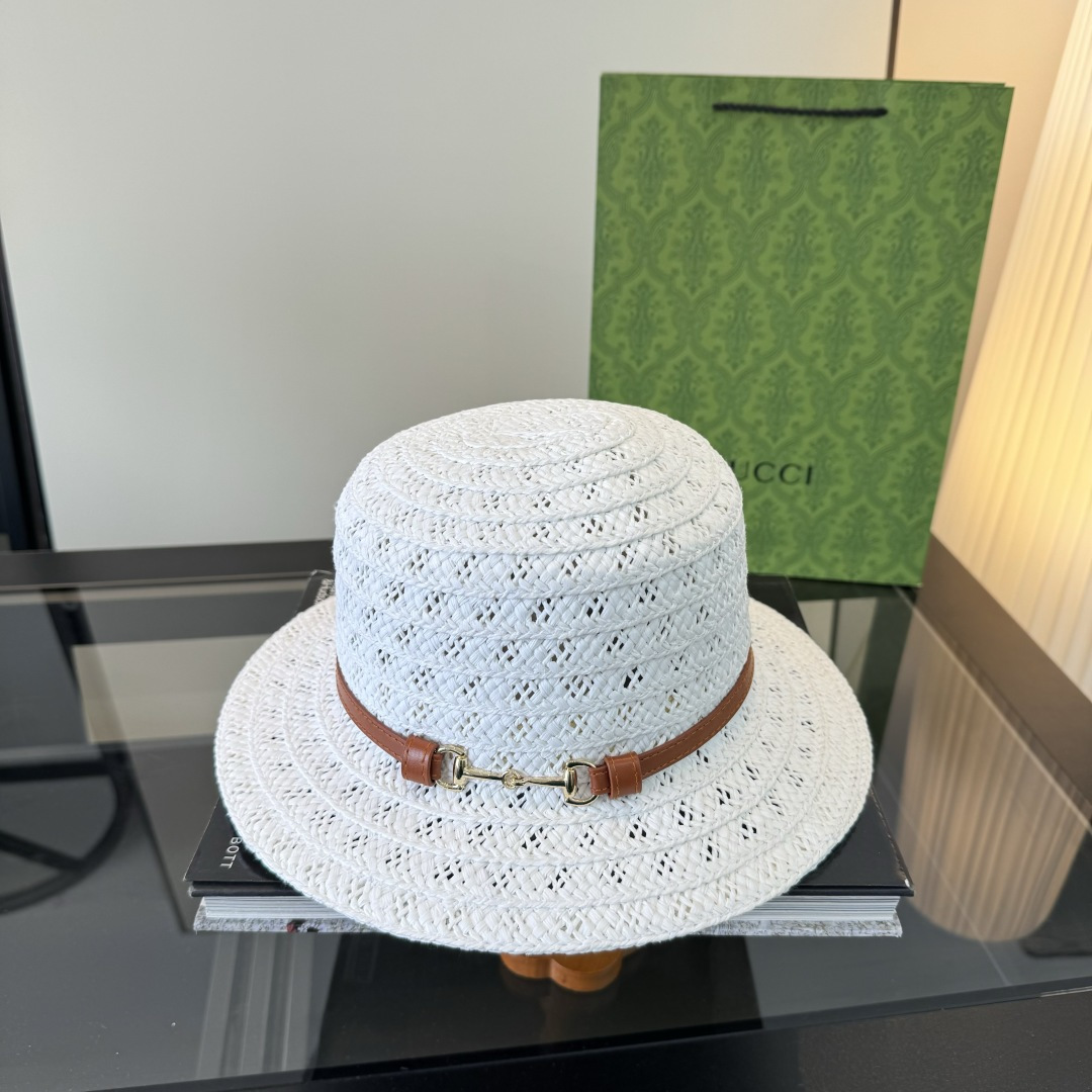PGucci古奇新款草帽，夏日爆款草帽，头围57cm