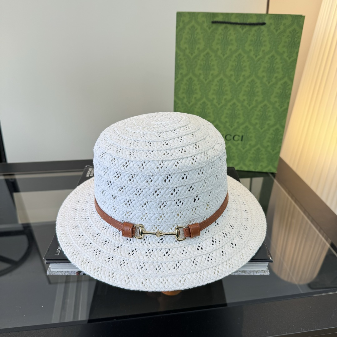 PGucci古奇新款草帽，夏日爆款草帽，头围57cm