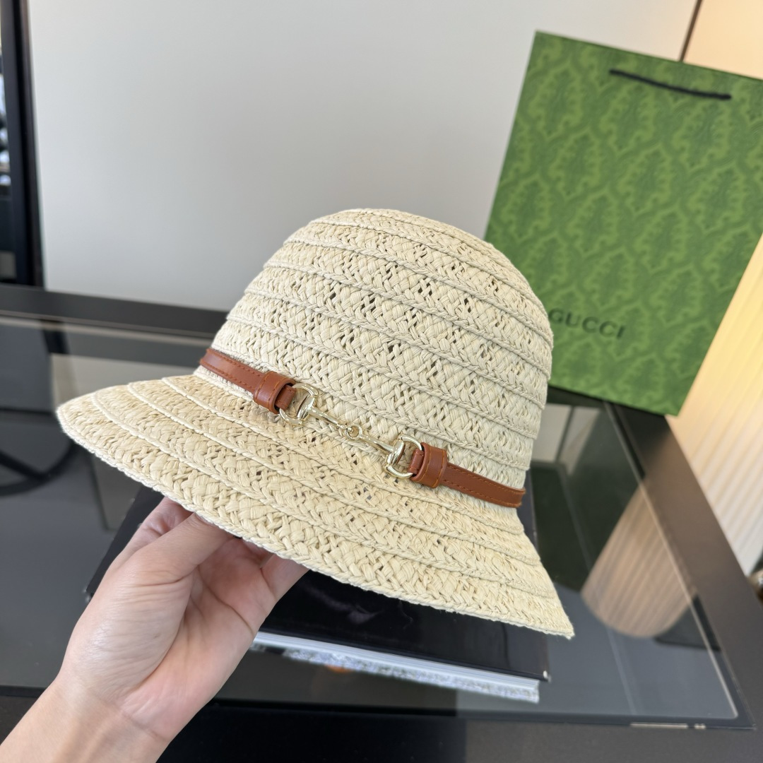 PGucci古奇新款草帽，夏日爆款草帽，头围57cm