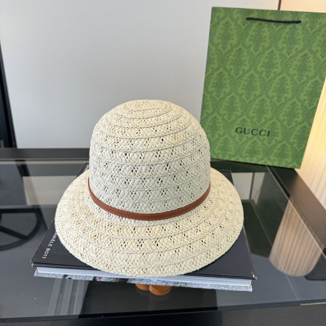 PGucci古奇新款草帽，夏日爆款草帽，头围57cm