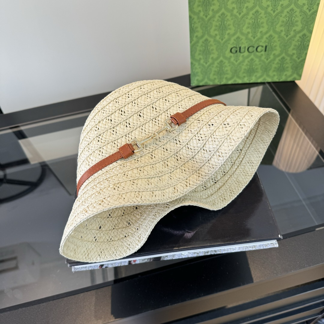 PGucci古奇新款草帽，夏日爆款草帽，头围57cm