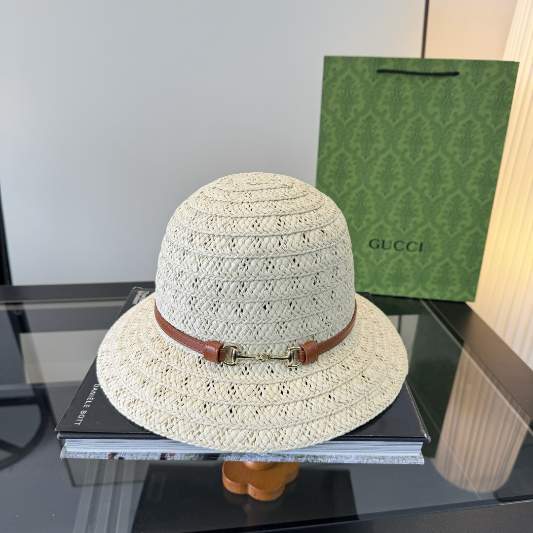 PGucci古奇新款草帽，夏日爆款草帽，头围57cm