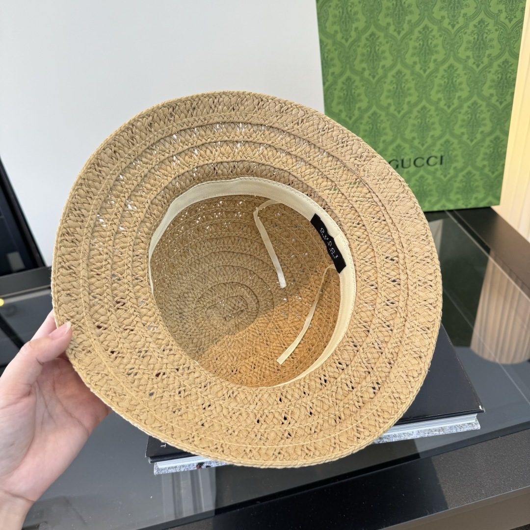 PGucci古奇新款草帽，夏日爆款草帽，头围57cm