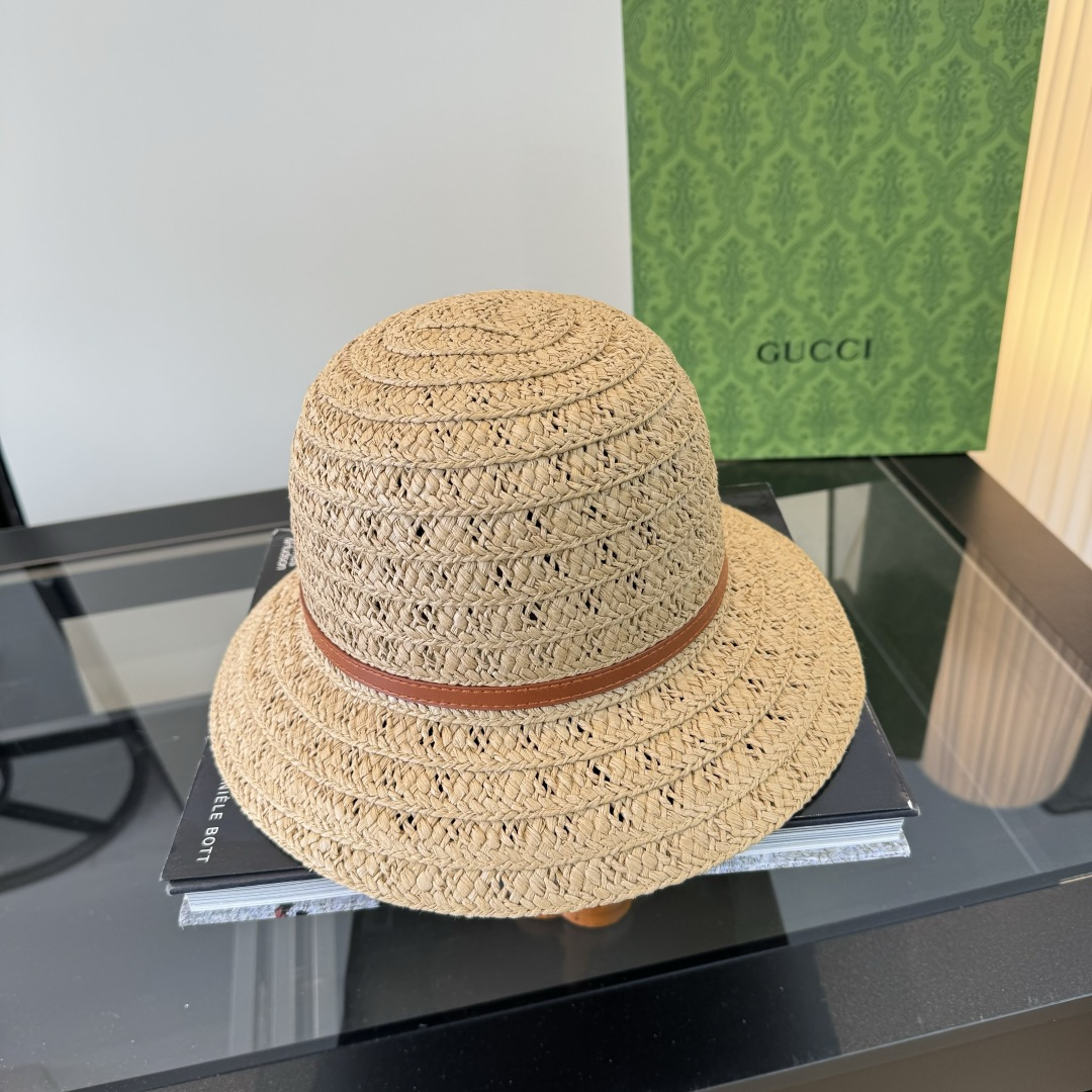 PGucci古奇新款草帽，夏日爆款草帽，头围57cm