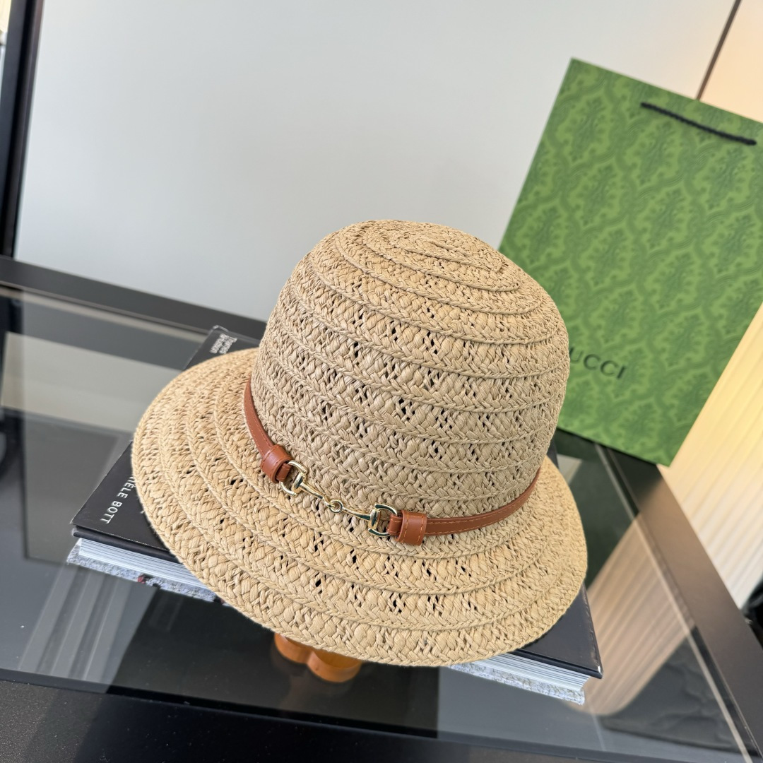 PGucci古奇新款草帽，夏日爆款草帽，头围57cm