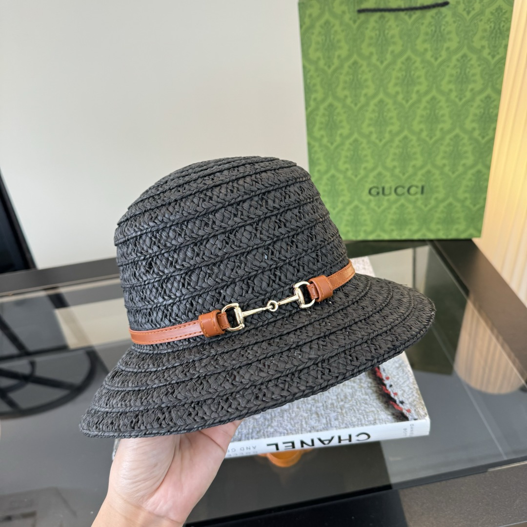 PGucci古奇新款草帽，夏日爆款草帽，头围57cm