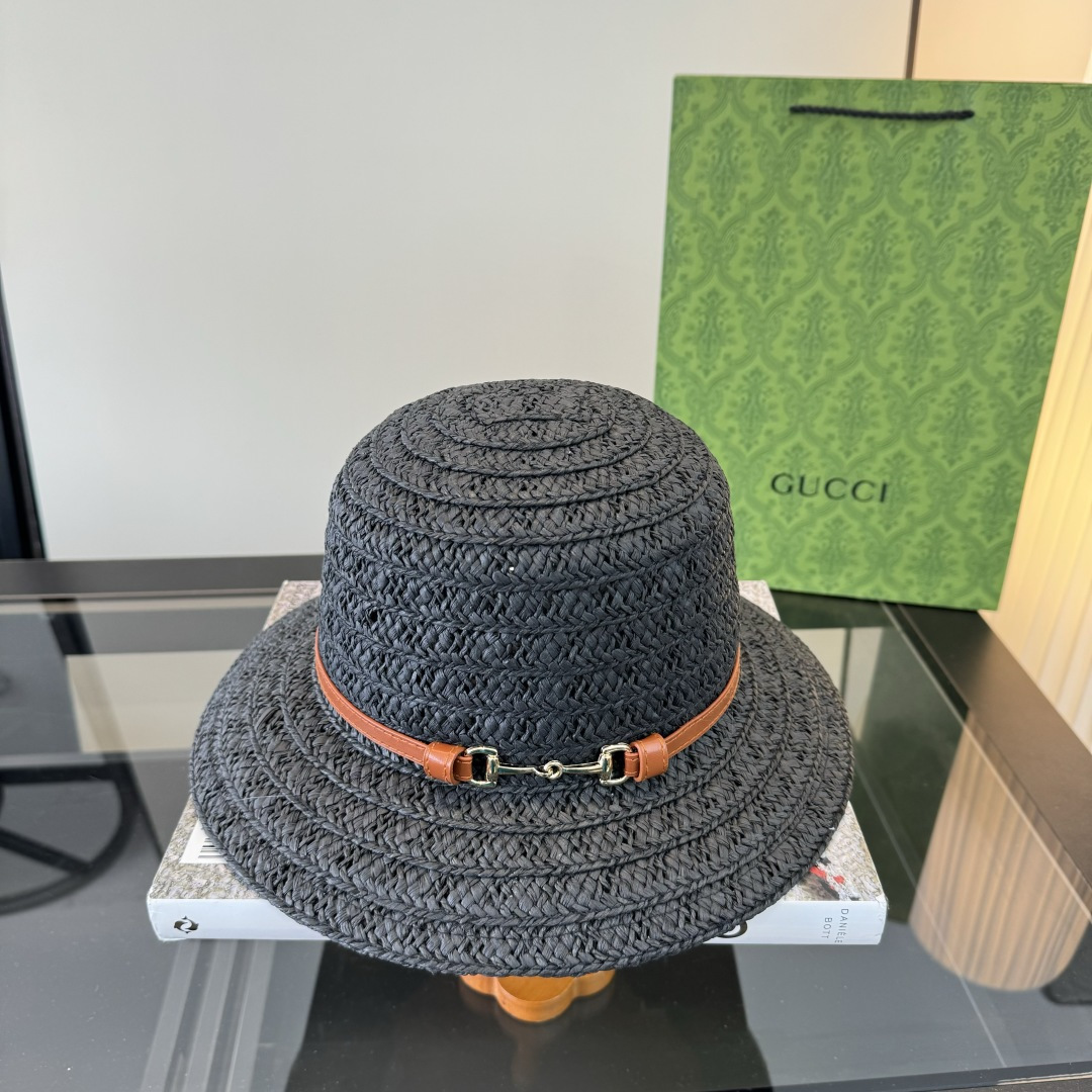 PGucci古奇新款草帽，夏日爆款草帽，头围57cm