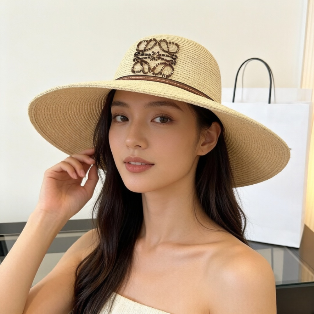 NO:865568,Loewe's new big-brimmed straw hat, lightweight and versatile hat, straw hat, fisherman hat, baseball cap, hat, loewe, espadrilles, hats19860909罗意威大边新款草帽,轻盈百搭帽子草帽渔夫帽棒球帽,帽子,loewe,espadrilles,hats,hat