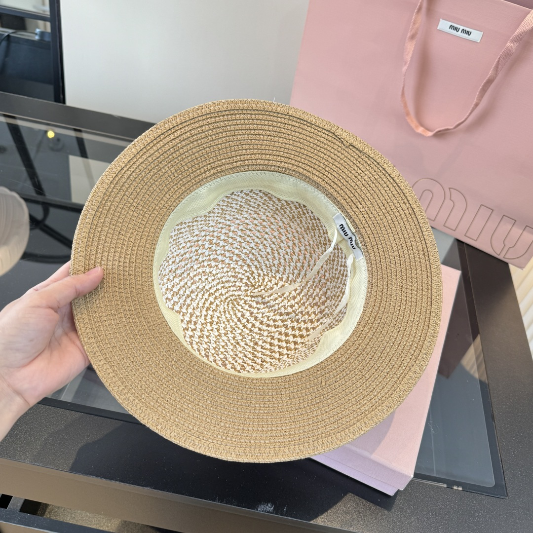 Pmiumiu缪缪新款平顶礼帽，头围57cm