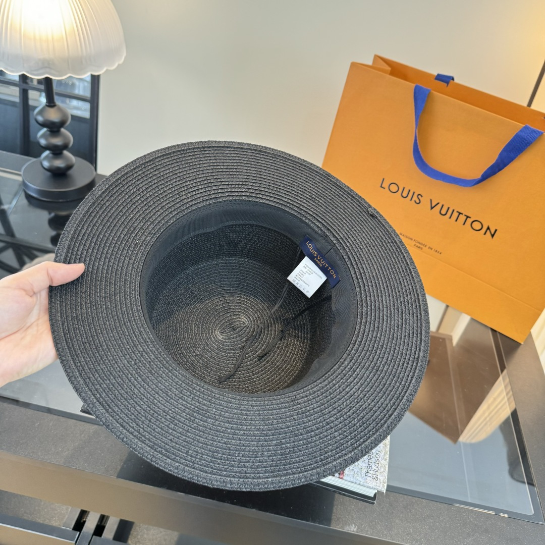 PLV路易威登平顶礼帽，头围57cm