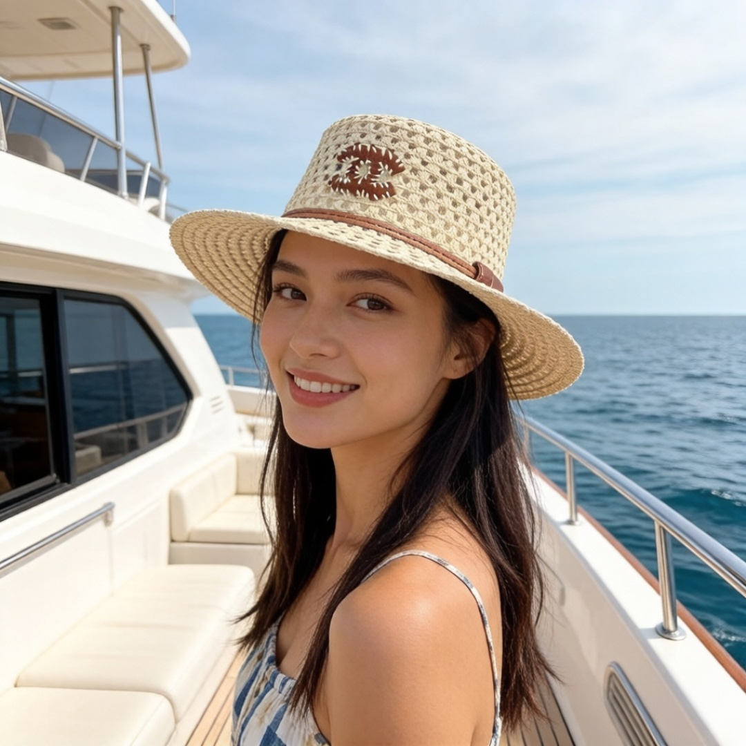 PChanel香奈儿平顶礼帽，头围57cm