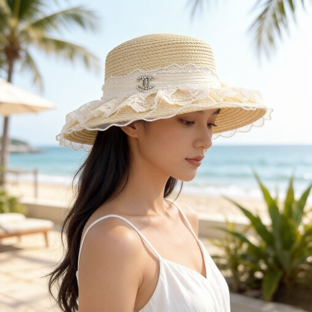 PChanel香奈儿夏日草帽，头围57cm