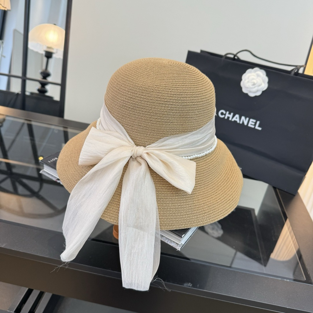 P Chanel香奈儿新款草帽 名媛风遮阳帽
