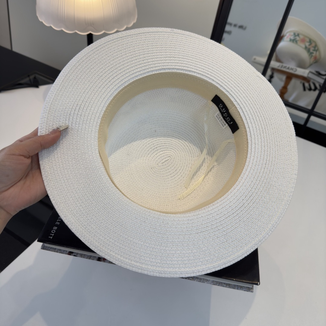 P Gucci古奇新款平顶礼帽，头围57cm