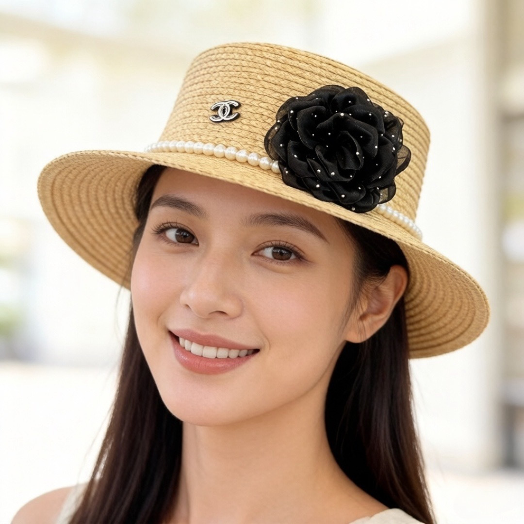 NO:949763,Chanel Chanel flat top raffia hat, head circumference 57cm hat straw hat bucket hat baseball cap, hat, chanel, chanel, espadrilles, hats19860909Chanel香奈儿平顶拉菲草帽,头围57cm帽子草帽渔夫帽棒球帽,帽子,chanel,chanel,espadrilles,hats,hat