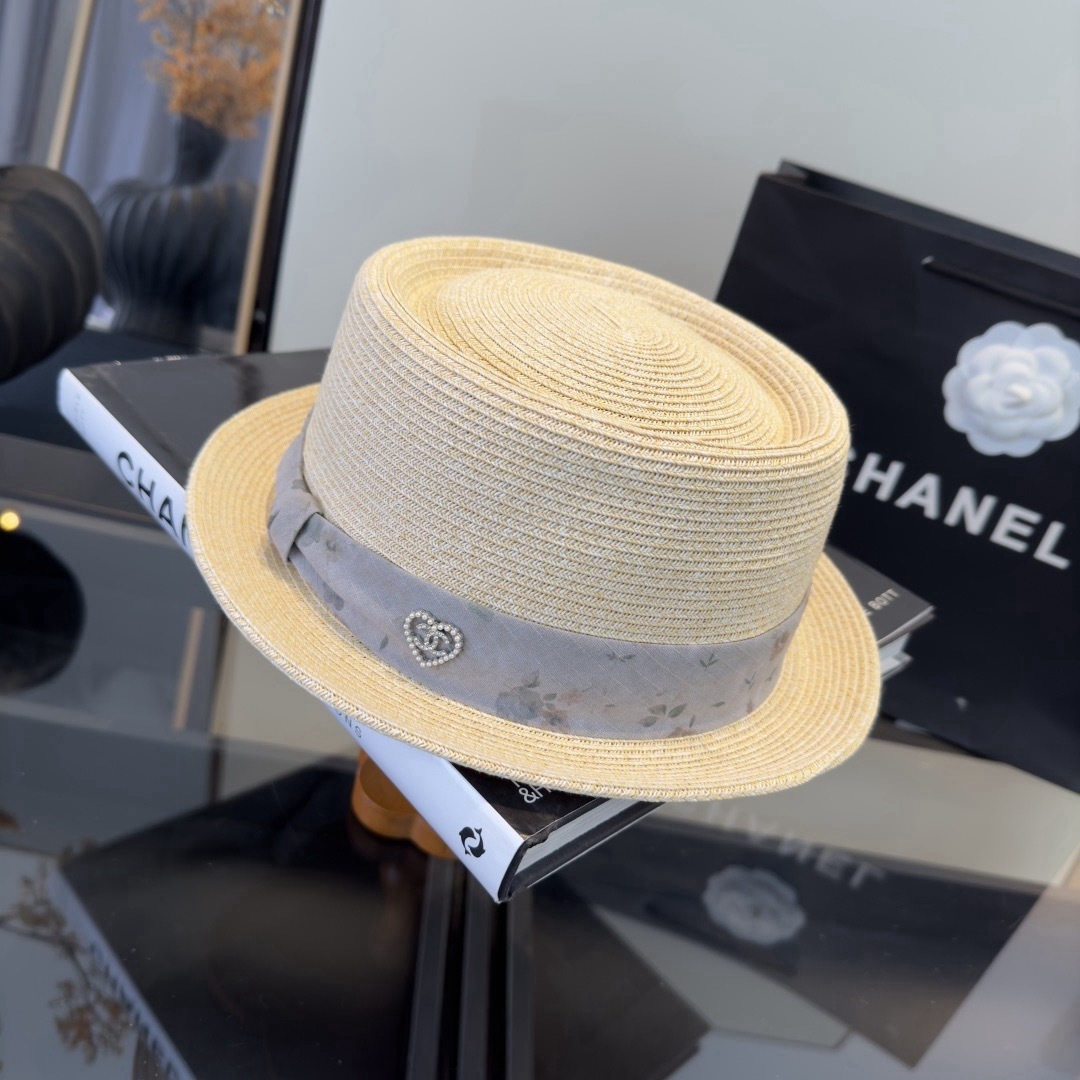 P Chanel香奈儿新款草帽，日本纸草制作，跑量王，头围57cm