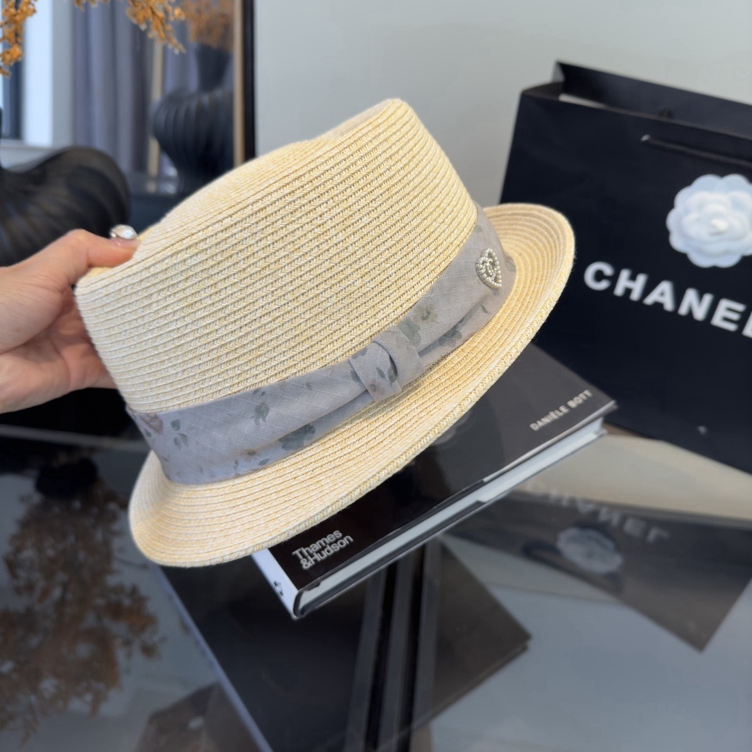 P Chanel香奈儿新款草帽，日本纸草制作，跑量王，头围57cm