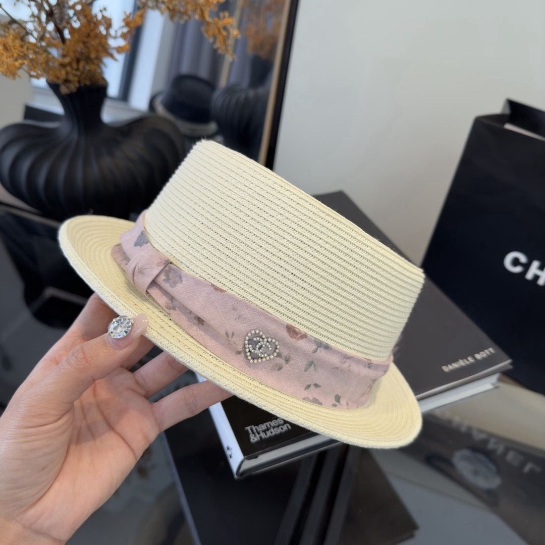 P Chanel香奈儿新款草帽，日本纸草制作，跑量王，头围57cm