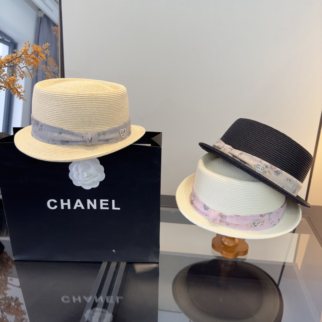 P Chanel香奈儿新款草帽，日本纸草制作，跑量王，头围57cm