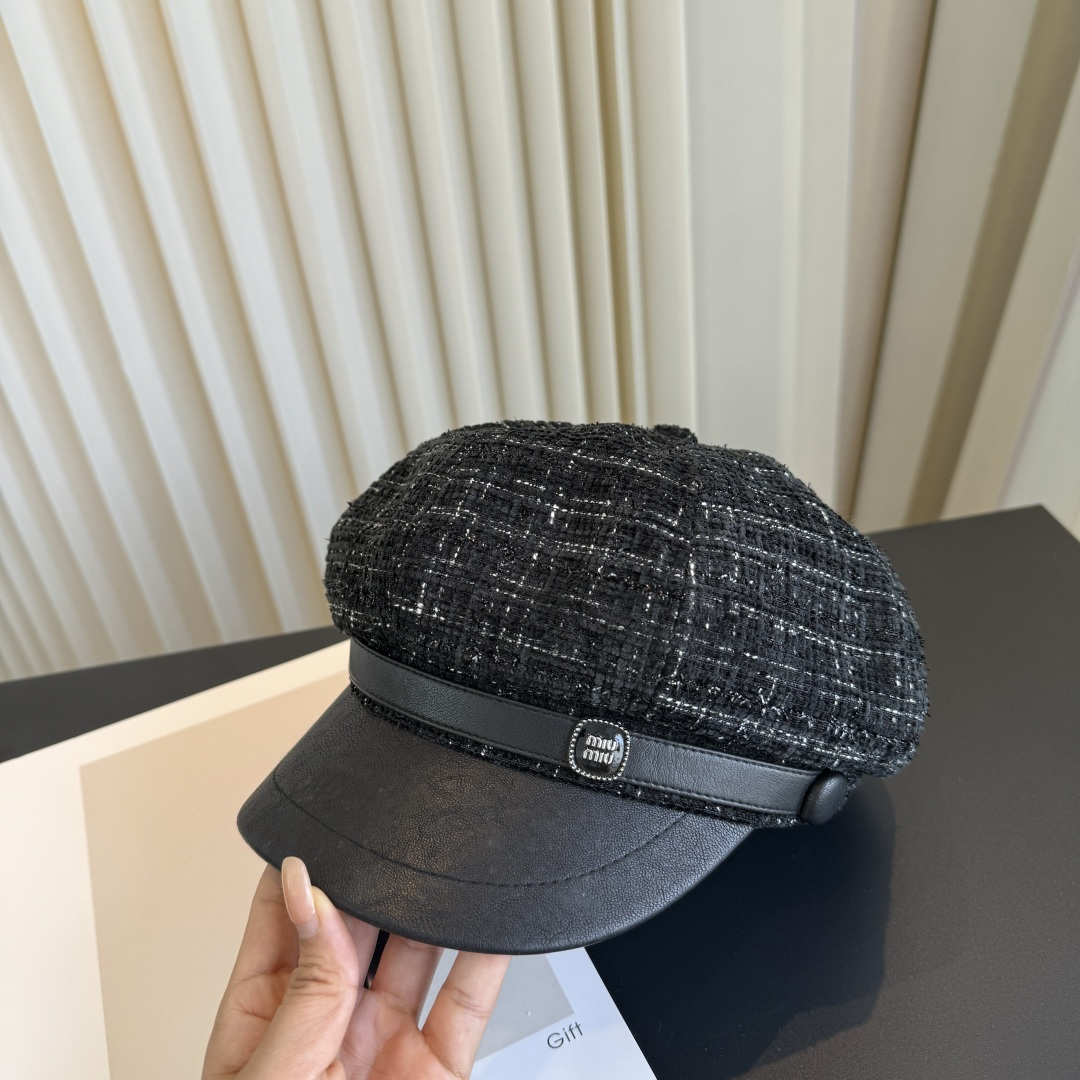 P miumiu缪缪新款军帽