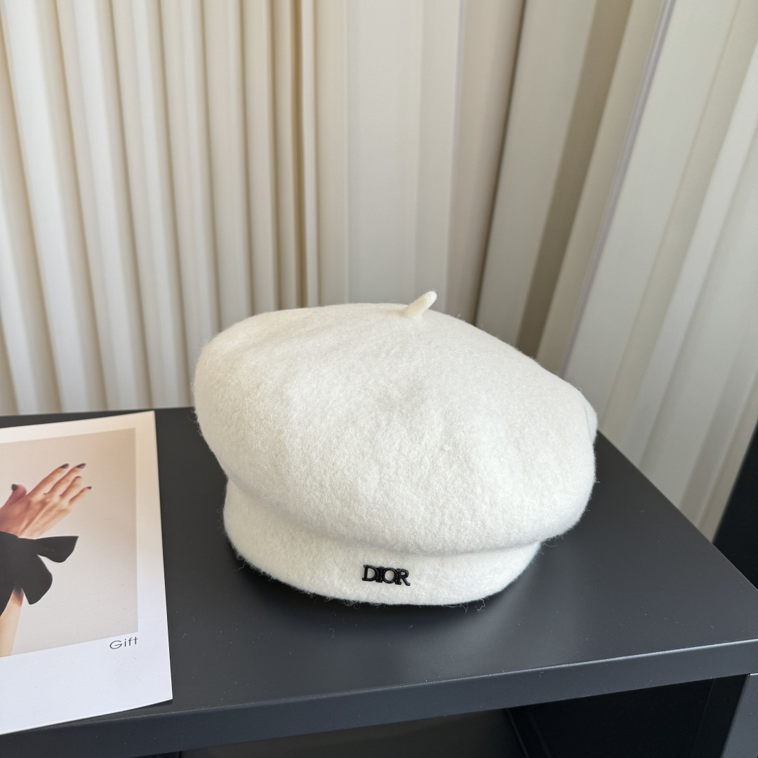 DIOR Crystal Letter Wool Beret