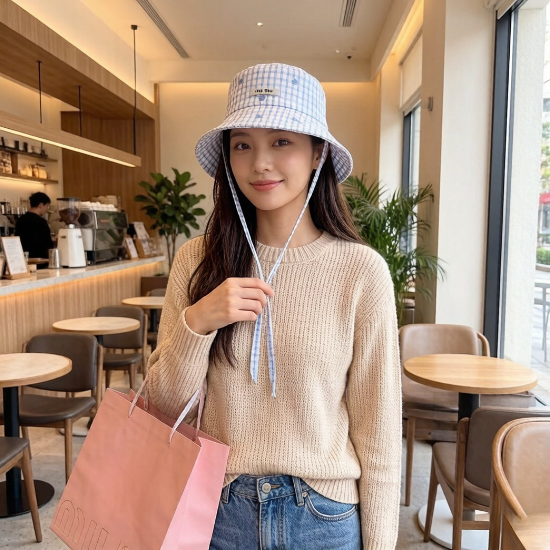 NO:948919,miumiu new fisherman hat, sweet style, head circumference 57cm hat, straw hat, fisherman hat, baseball cap, hat, miumiu, espadrilles, hats19860909miumiu缪缪新款渔夫帽,甜美风 头围57cm帽子草帽渔夫帽棒球帽,帽子,miumiu,espadrilles,hats,hat
