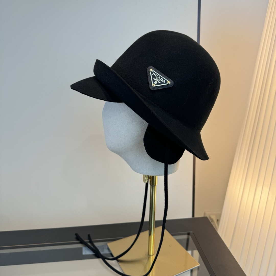 NO:948898,Prada new cashmere curled basin hat, head circumference 57cm hat, straw hat, fisherman hat, baseball cap, hat, prada, espadrilles, hats19860909普拉达新款羊绒卷边盆帽,头围57cm帽子草帽渔夫帽棒球帽,帽子,prada,espadrilles,hats,hat