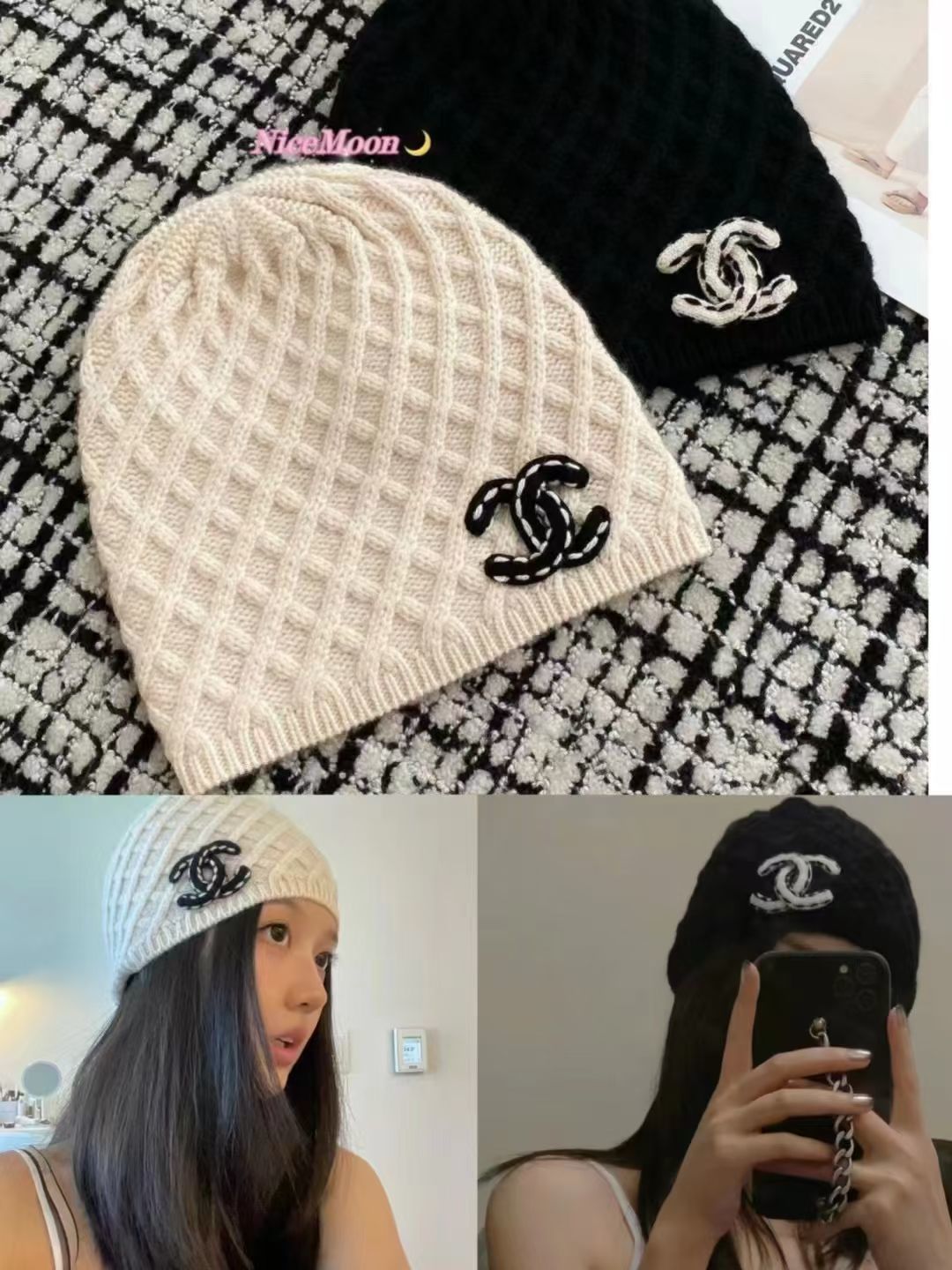 P Chanel香奈儿新款毛线帽