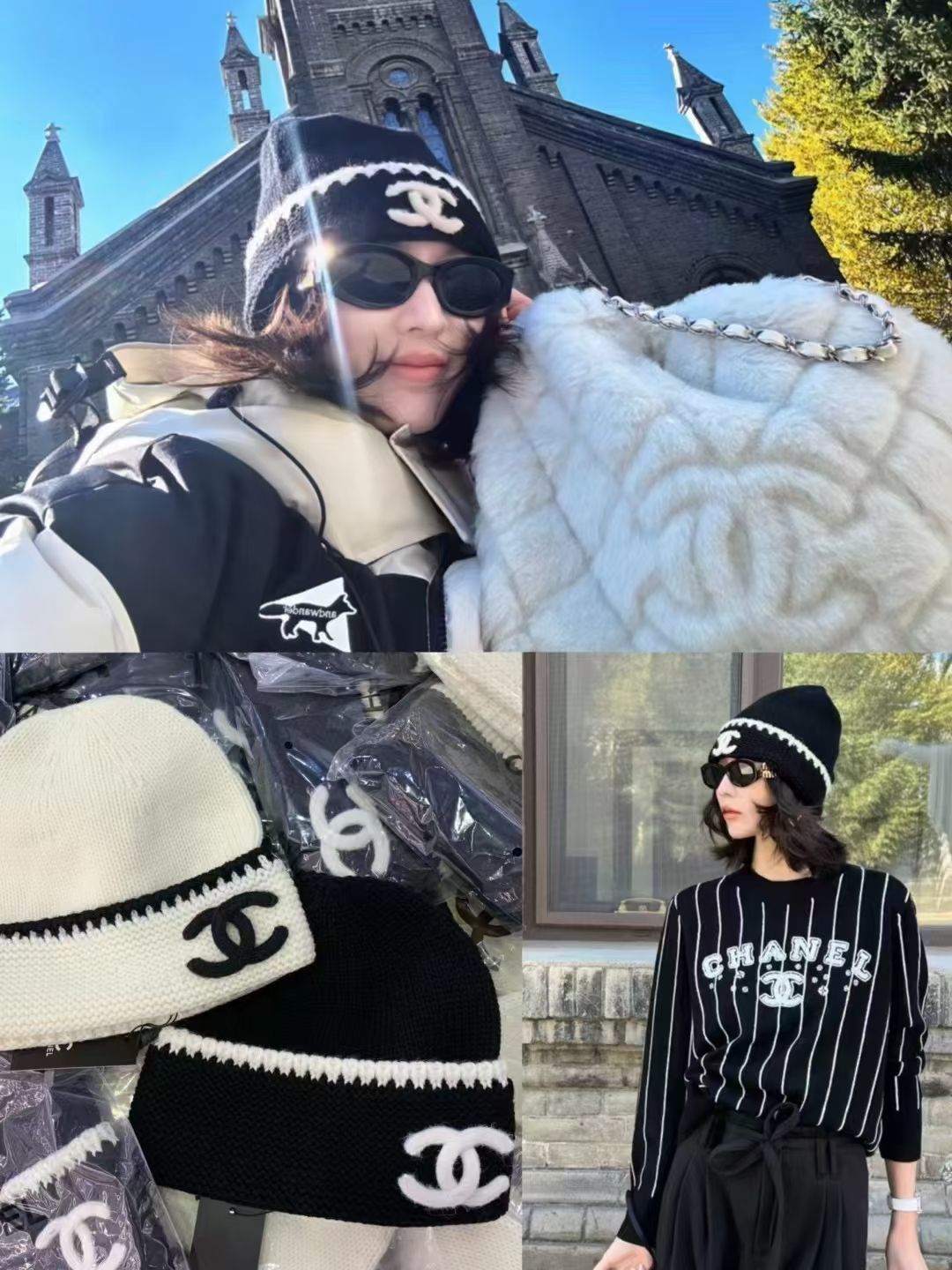 P Chanel香奈儿新款毛线帽