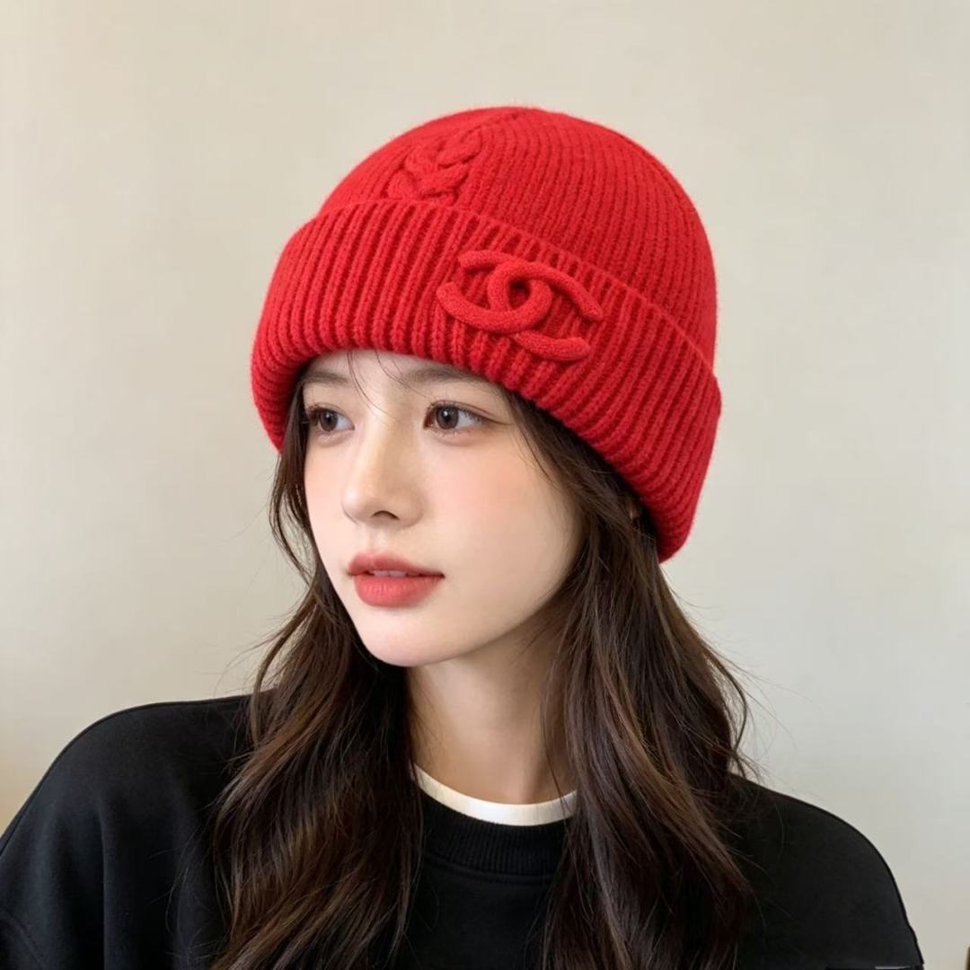P Chanel香奈儿新款针织毛线帽