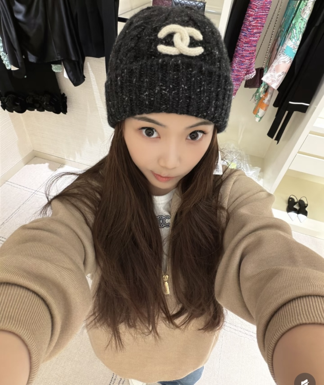 P Chanel香奈儿新款针织毛线帽