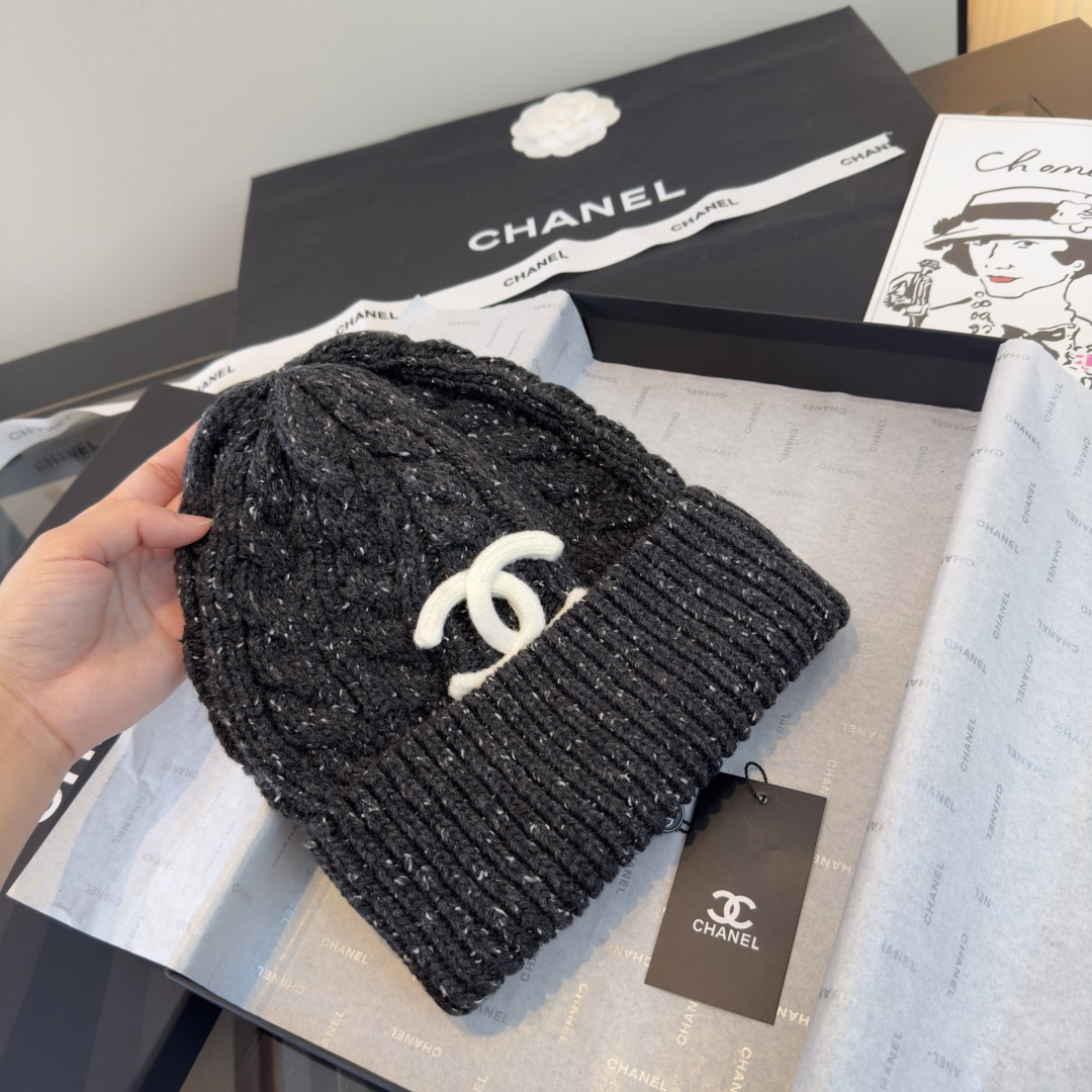 P Chanel香奈儿新款针织毛线帽