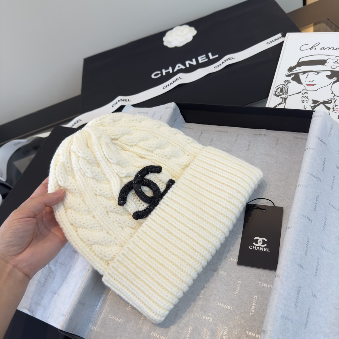 P Chanel香奈儿新款针织毛线帽