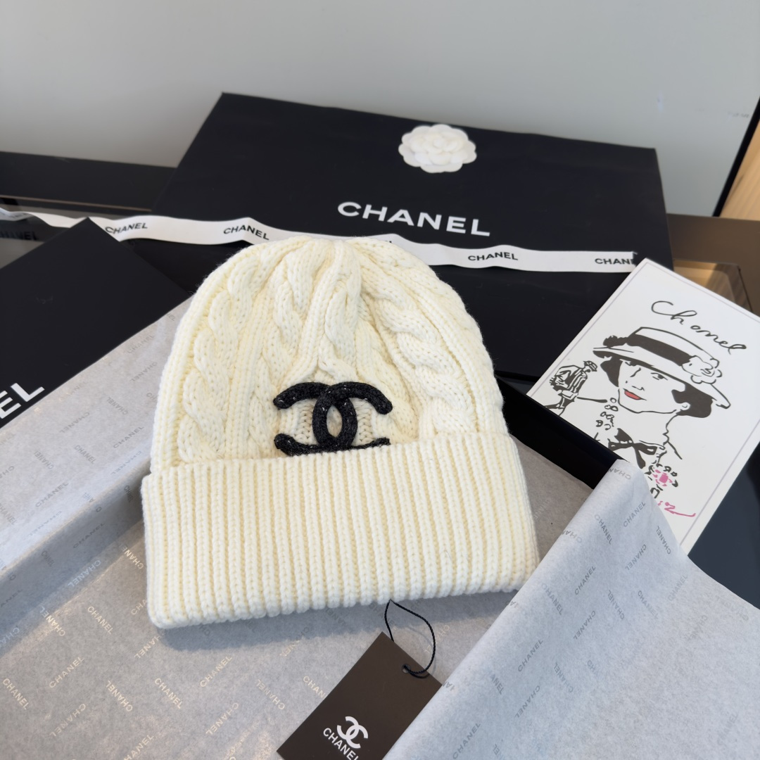 P Chanel香奈儿新款针织毛线帽