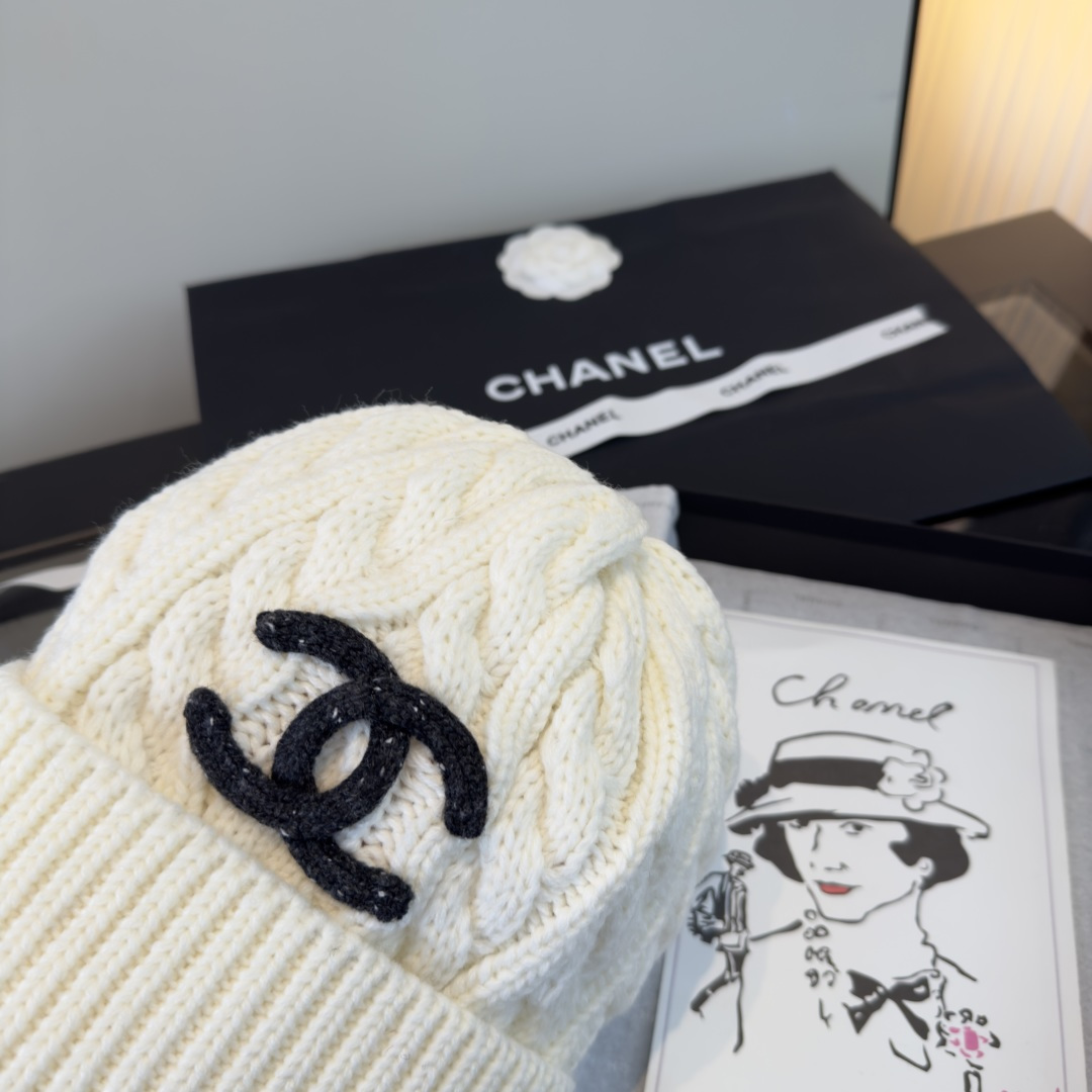 P Chanel香奈儿新款针织毛线帽