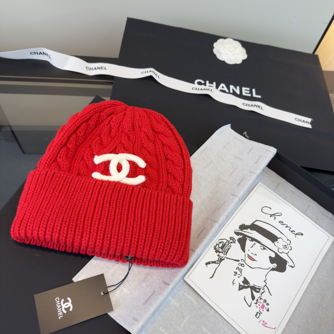 P Chanel香奈儿新款针织毛线帽