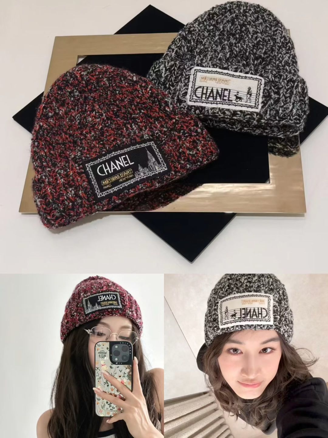 P Chanel香奈儿新款针织毛线帽