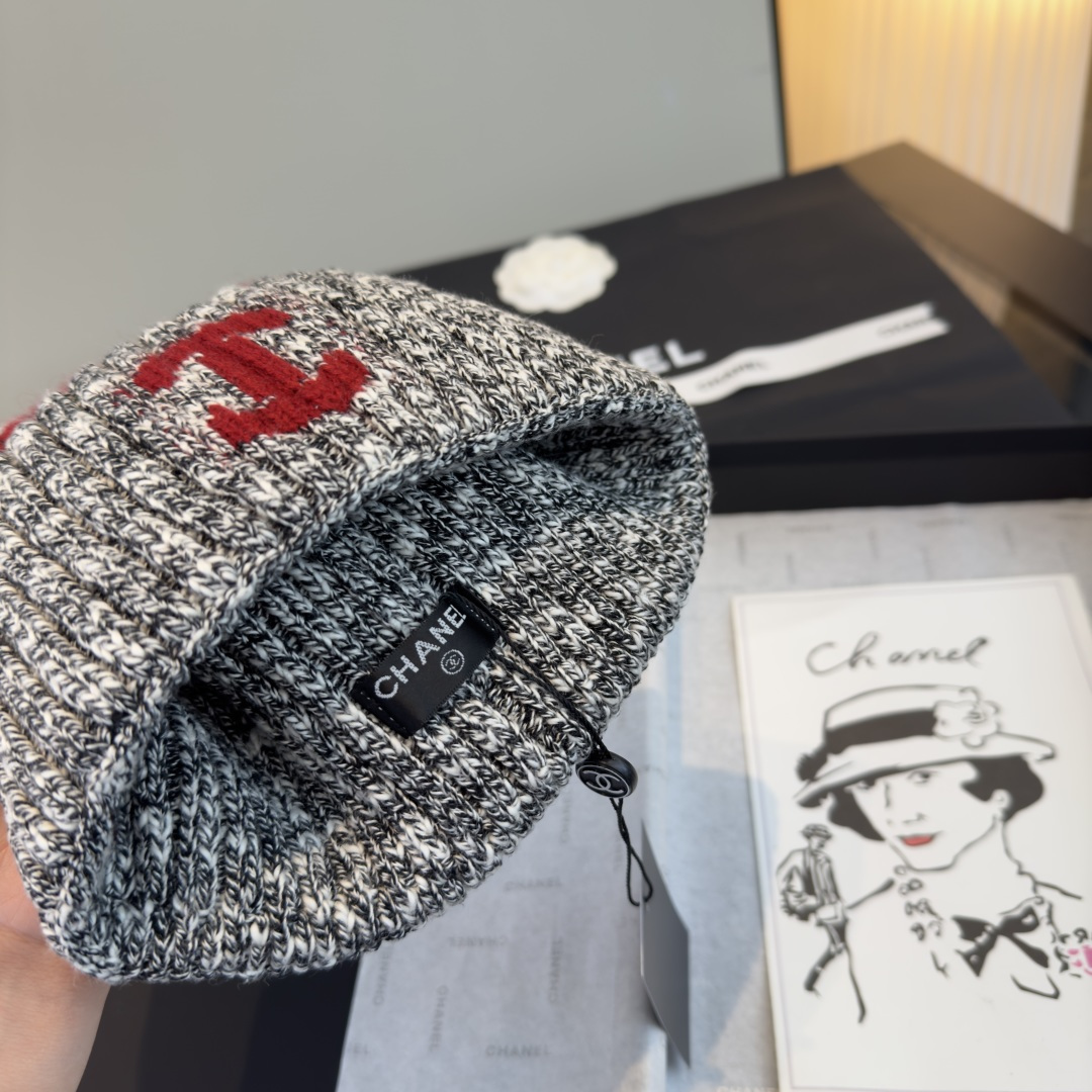 P Chanel香奈儿新款针织毛线帽