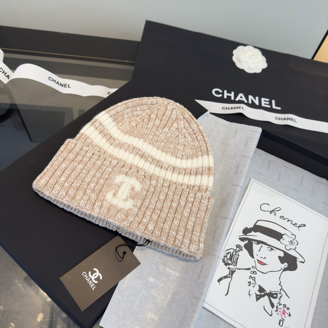 P Chanel香奈儿新款针织毛线帽