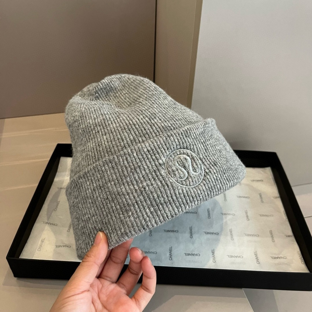 lululemon 潮牌针织毛线帽，跑量款