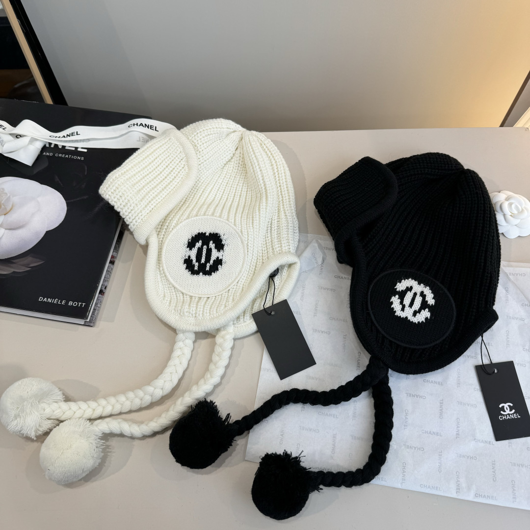 Chanel香奈儿针织毛线帽、护耳帽