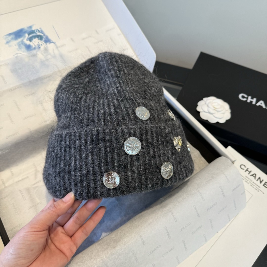Chanel香奈儿新款毛线帽，百分百羊毛🐑，
