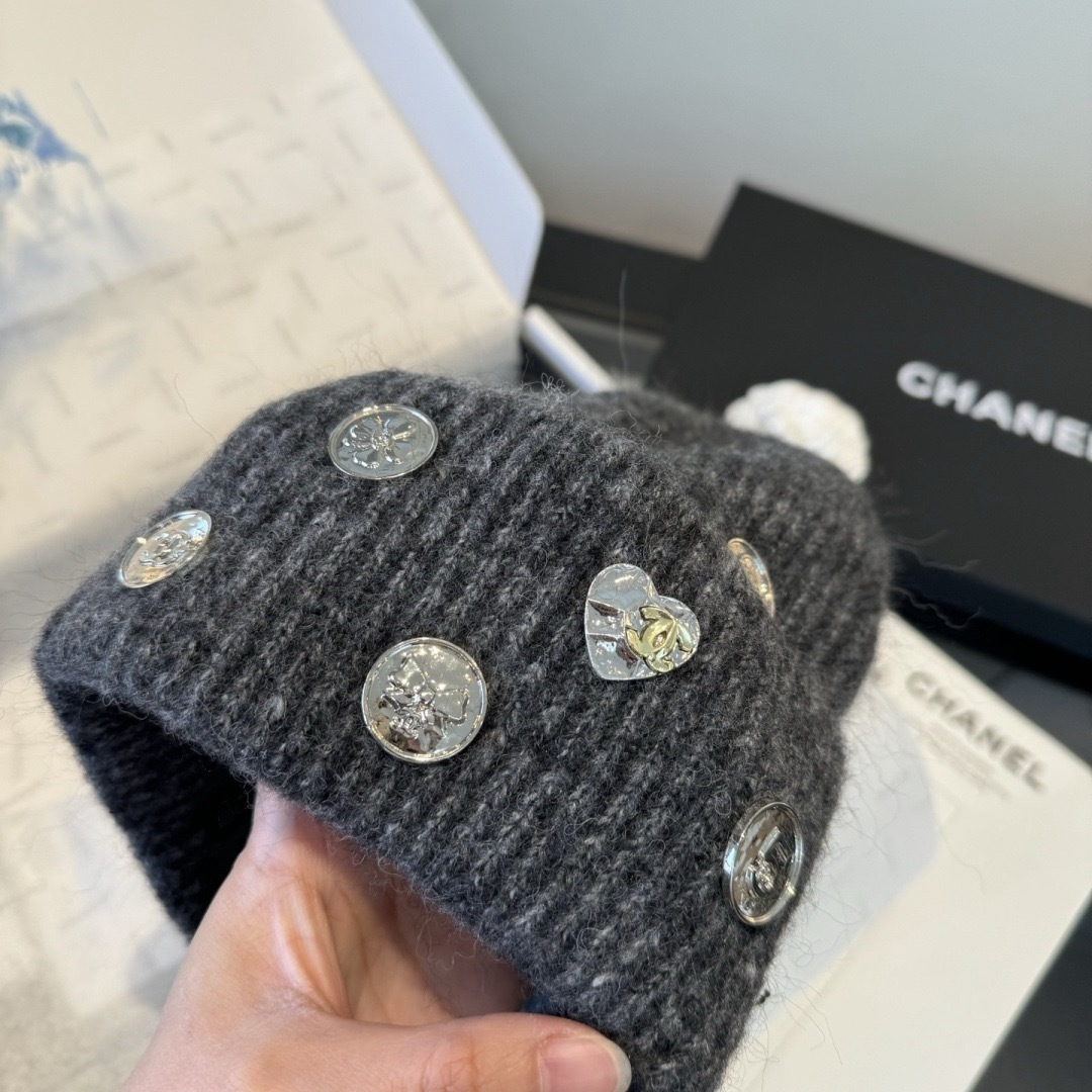 Chanel香奈儿新款毛线帽，百分百羊毛🐑，